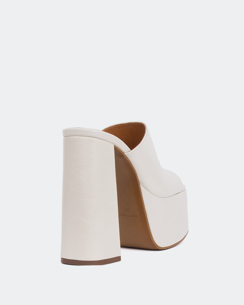 L'intervalle Piccioli Blanc Cassé Cuir Blanc