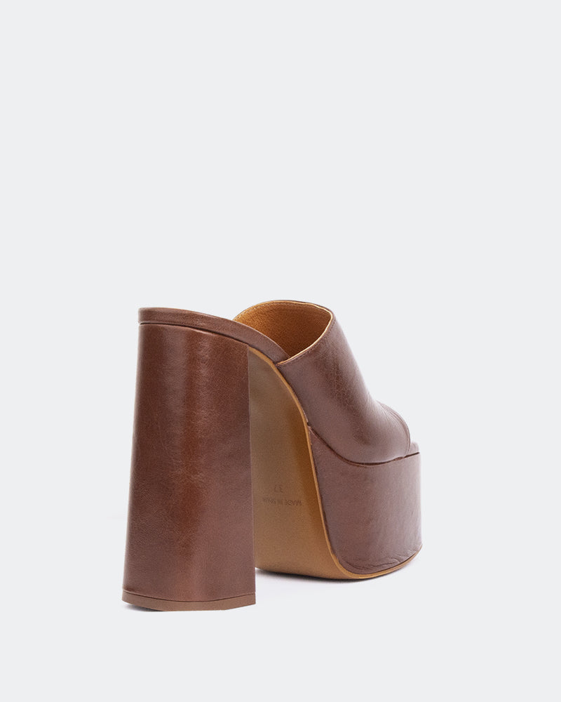 L'intervalle Piccioli Cuir Marron Brun