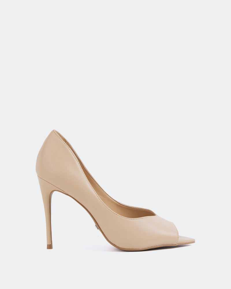 l'intervalle Poise en cuir beige Amande