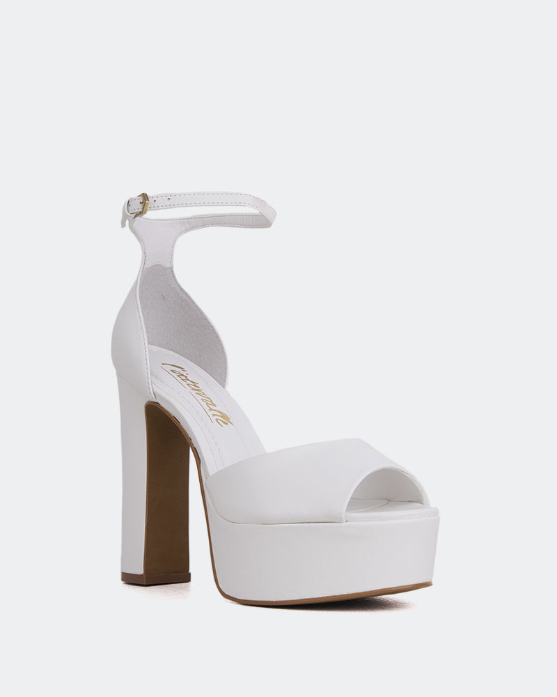 L'intervalle Porfi Blanc Cuir Blanc