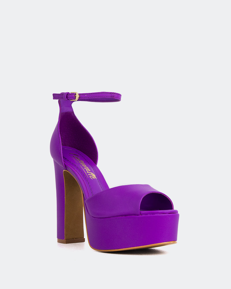 L'intervalle Porfi Mauve Cuir Mauve