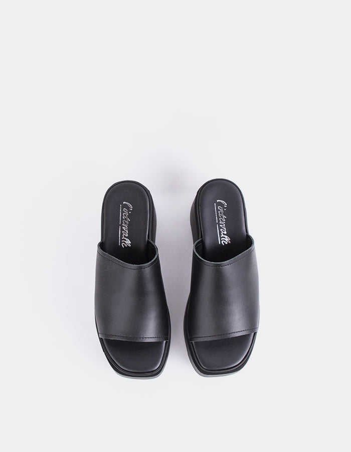 L'intervalle Positif Noir Cuir Noir