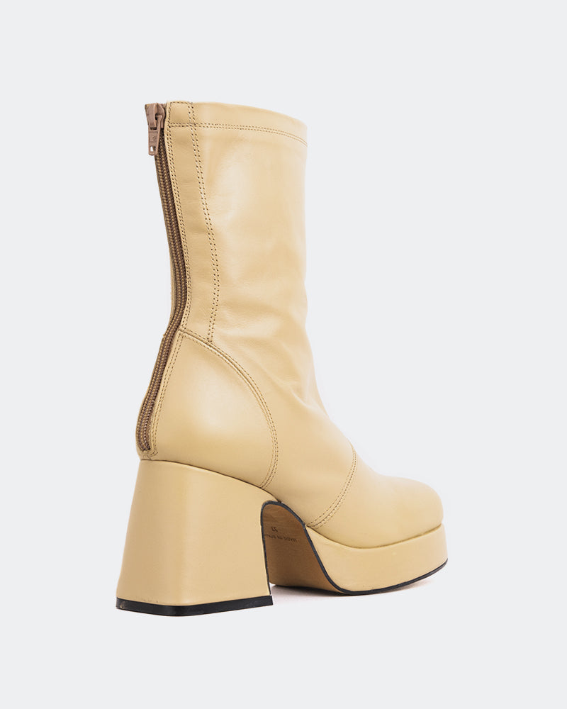 L'intervalle Qoli Cuir Crème Chameau