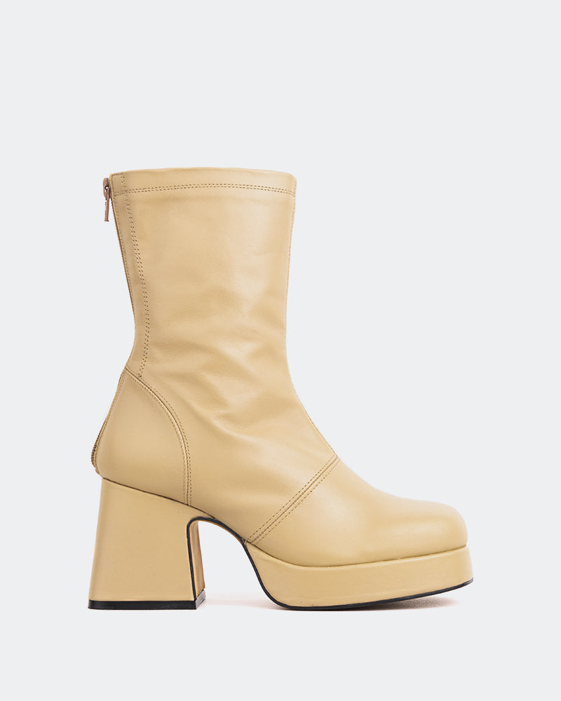 l'intervalle Qoli cuir crème Chameau