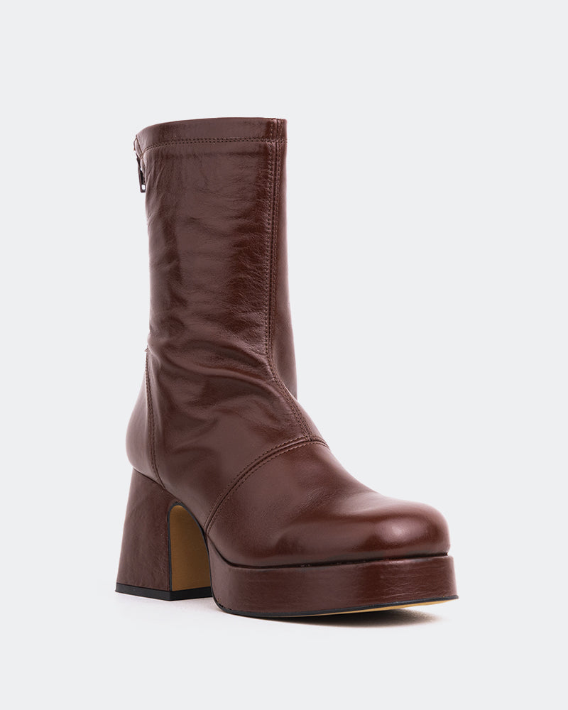 L'intervalle Qoli Cuir Marron Brun