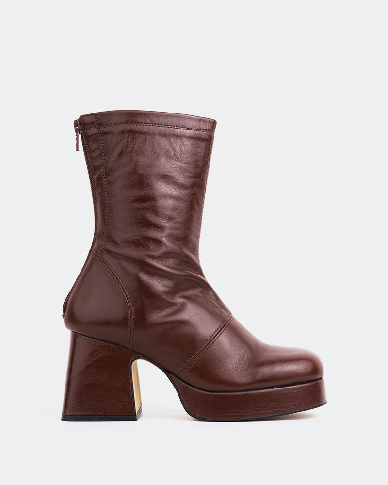 l'intervalle Qoli cuir marron Brun