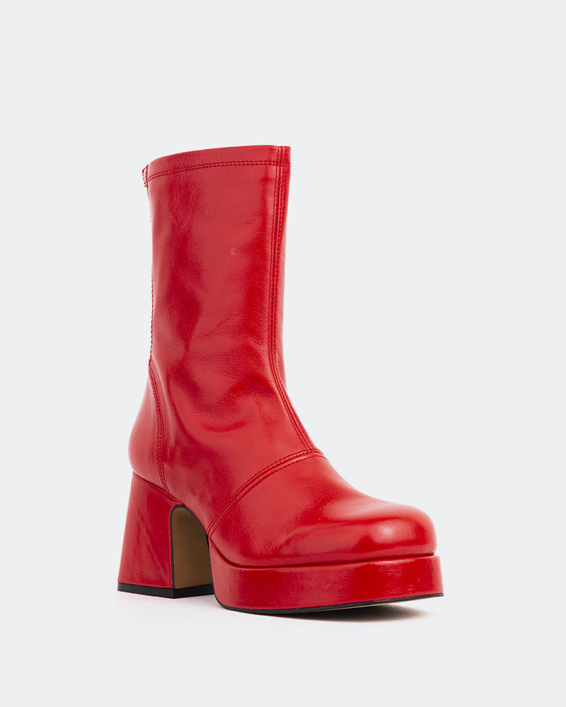 L'intervalle Qoli Rouge Cuir Rouge