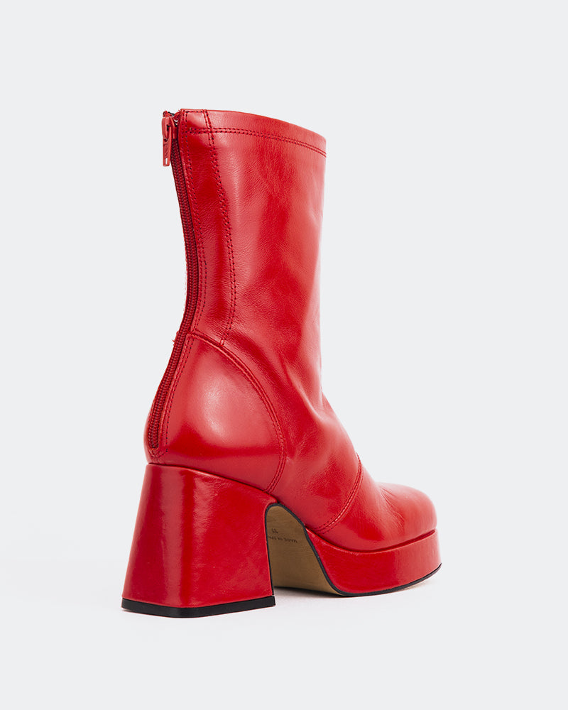 L'intervalle Qoli Rouge Cuir Rouge