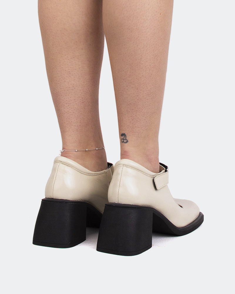 L'intervalle Queensway Blanc Cassé Cuir Blanc