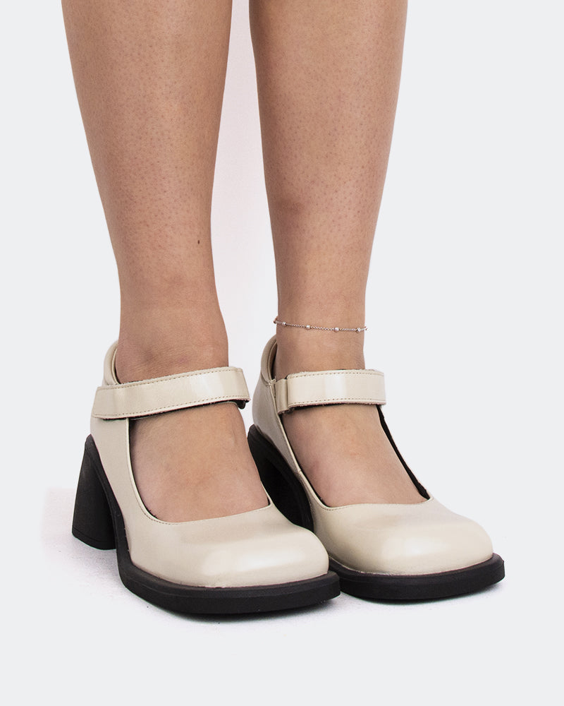 L'intervalle Queensway Blanc Cassé Cuir Blanc