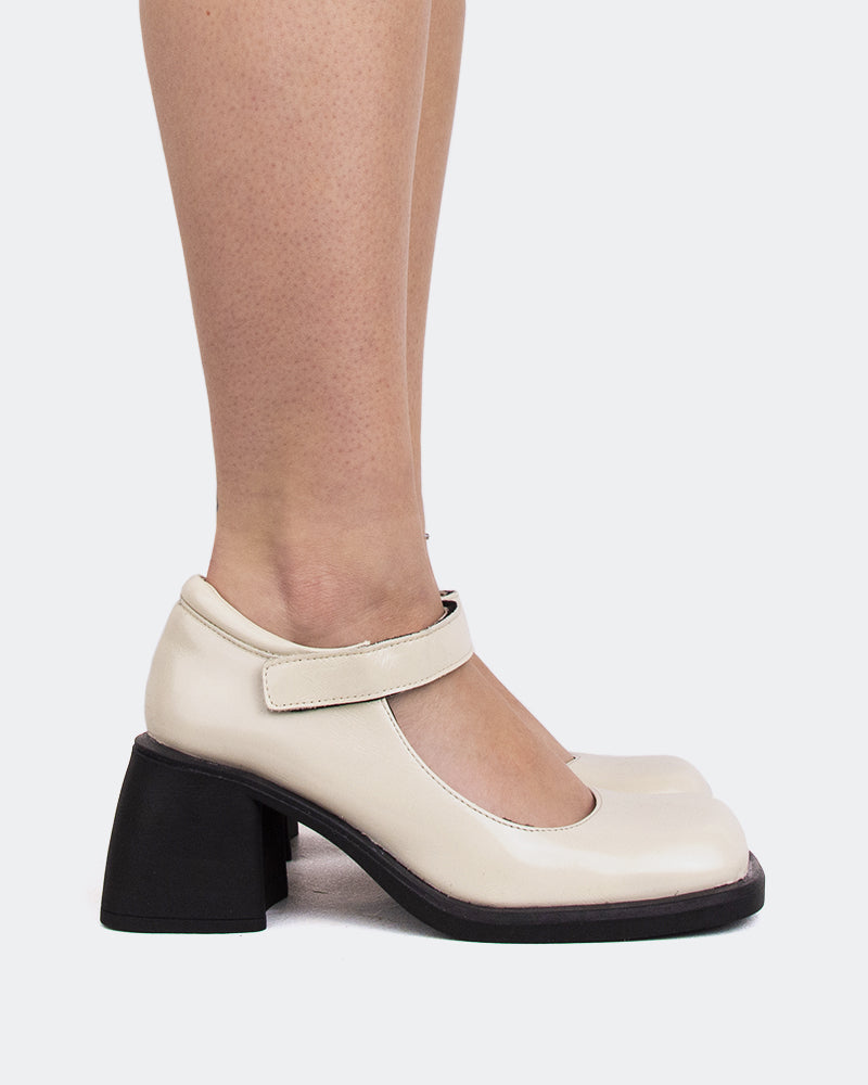 l'intervalle Queensway Blanc Cassé Cuir Blanc