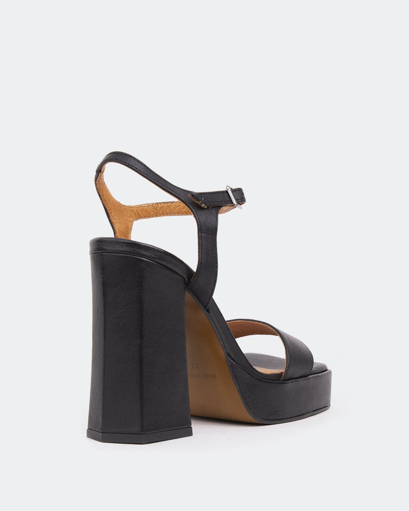 L'intervalle Rabanne Noir Cuir/Cuir Noir Noir