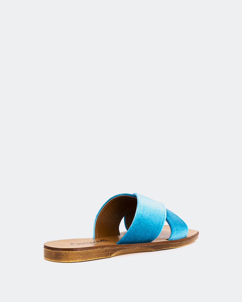 L'intervalle Ranch Bleu Velours Bleu