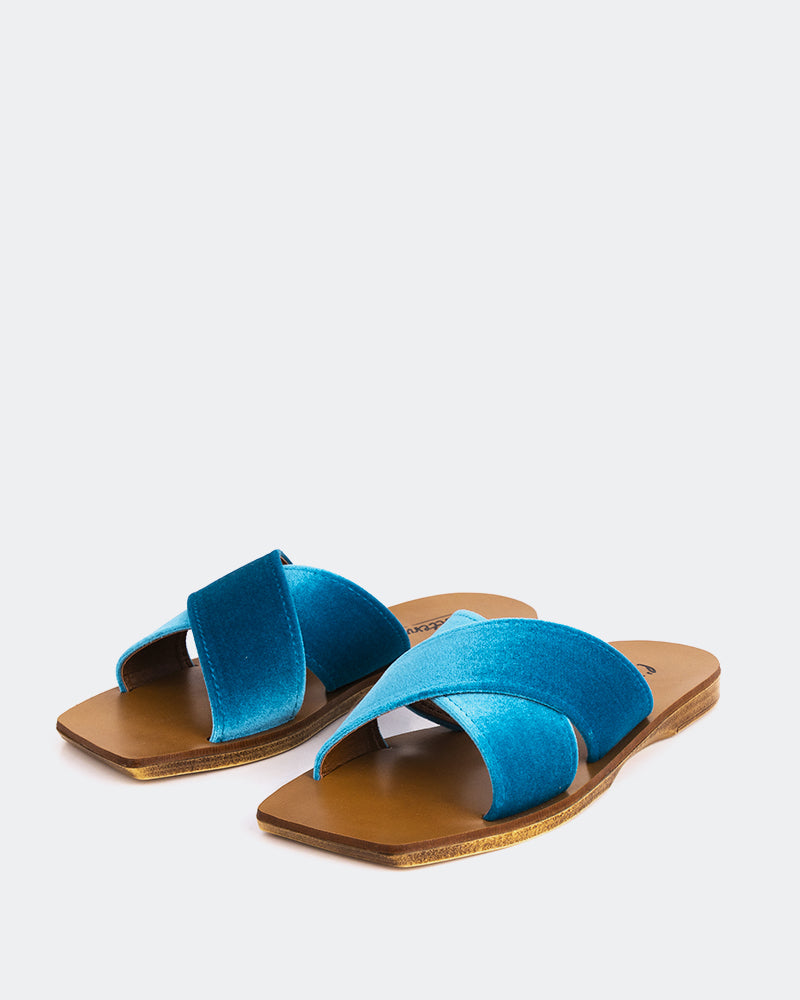 L'intervalle Ranch Bleu Velours Bleu