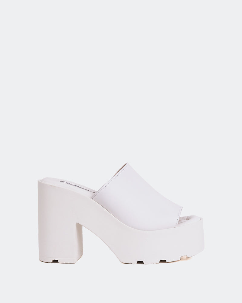 l'intervalle Ranchers Blanc Cuir Blanc