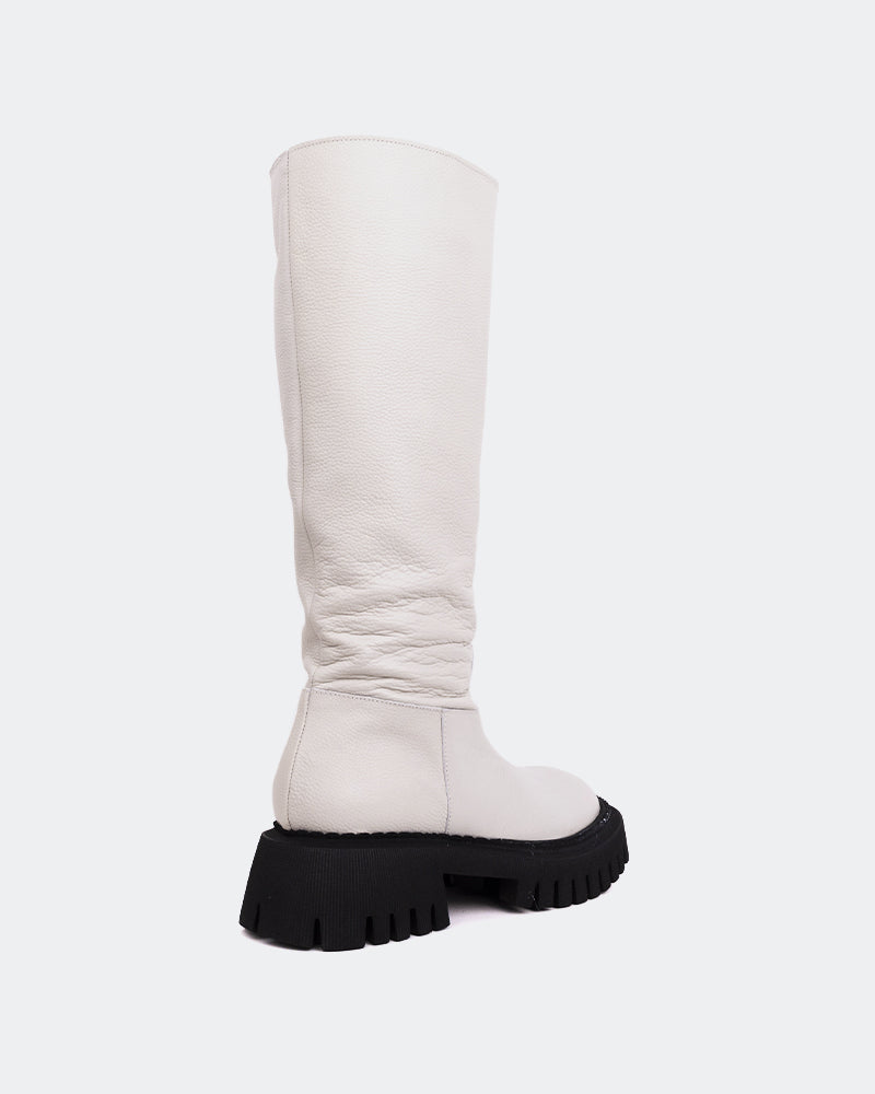 L'intervalle Rector Blanc Cassé Cuir Blanc