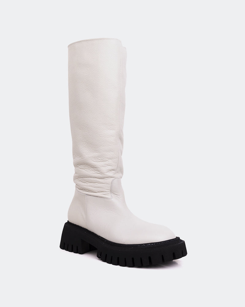 L'intervalle Rector Blanc Cassé Cuir Blanc