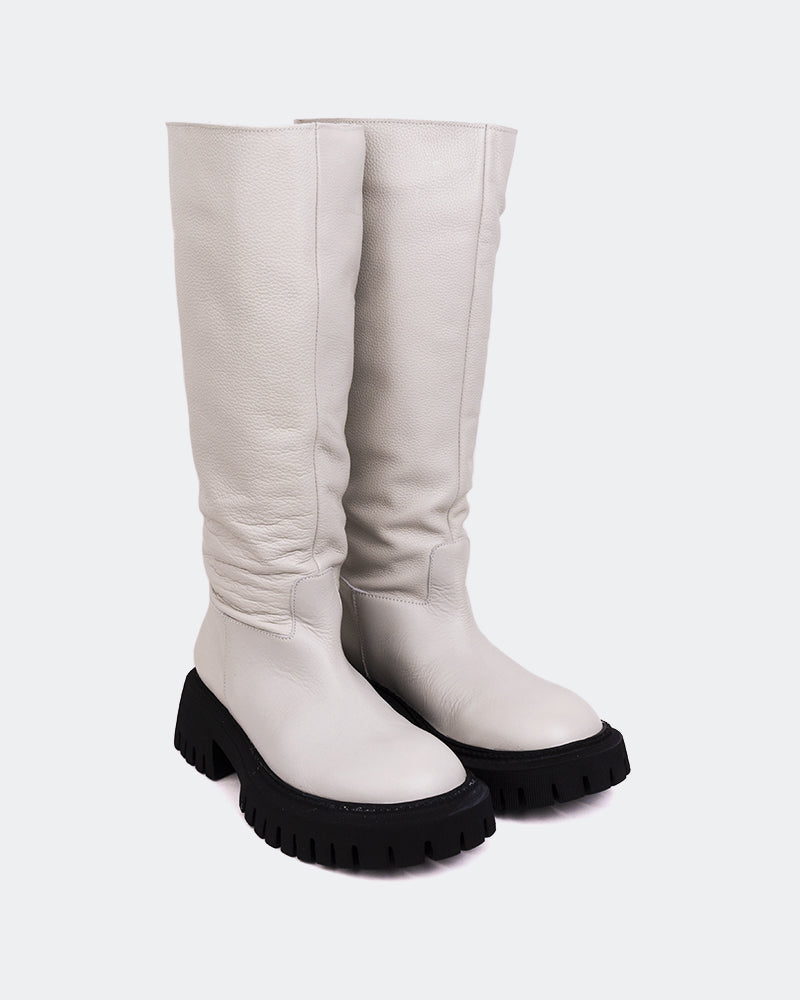 l'intervalle Rector Blanc Cassé Cuir Blanc