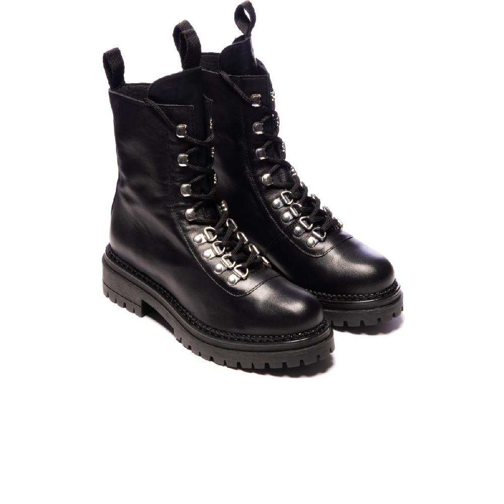 L'intervalle Reina Noir Cuir Noir