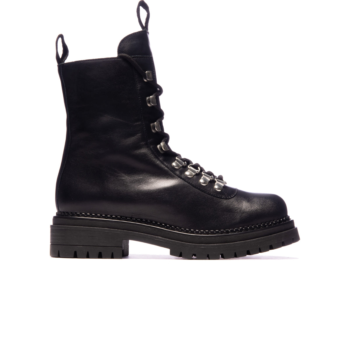 l'intervalle Reina Noir Cuir Noir