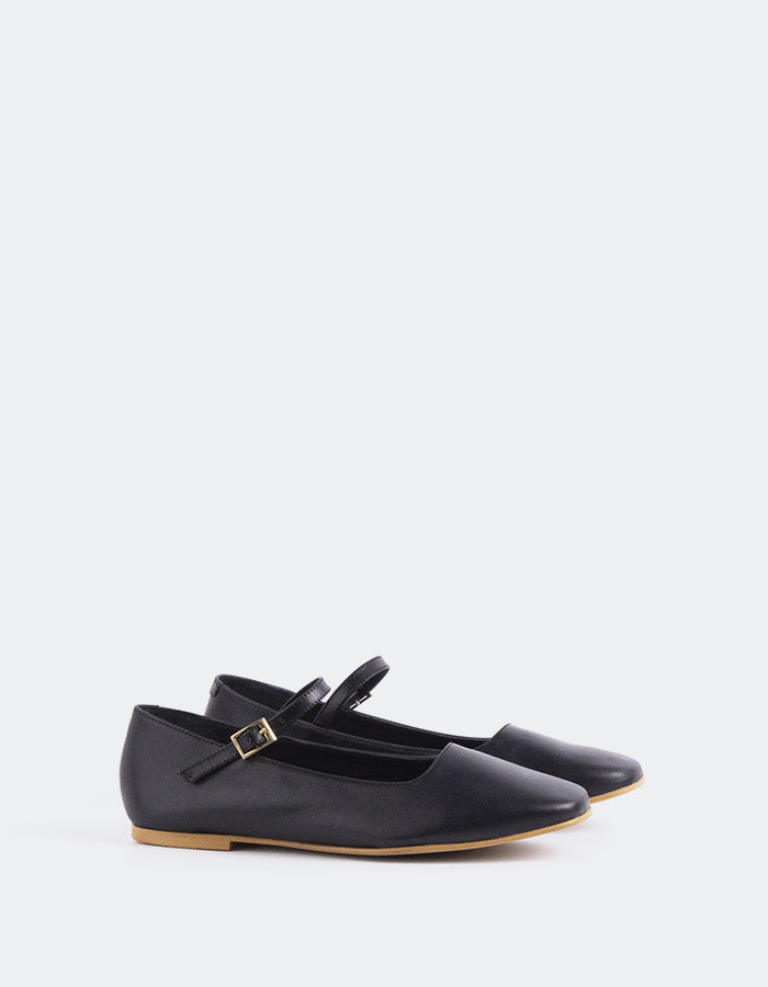 L'intervalle Reubena Noir Cuir Noir