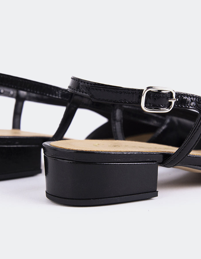 L'intervalle Rinda Noir Cuir Noir