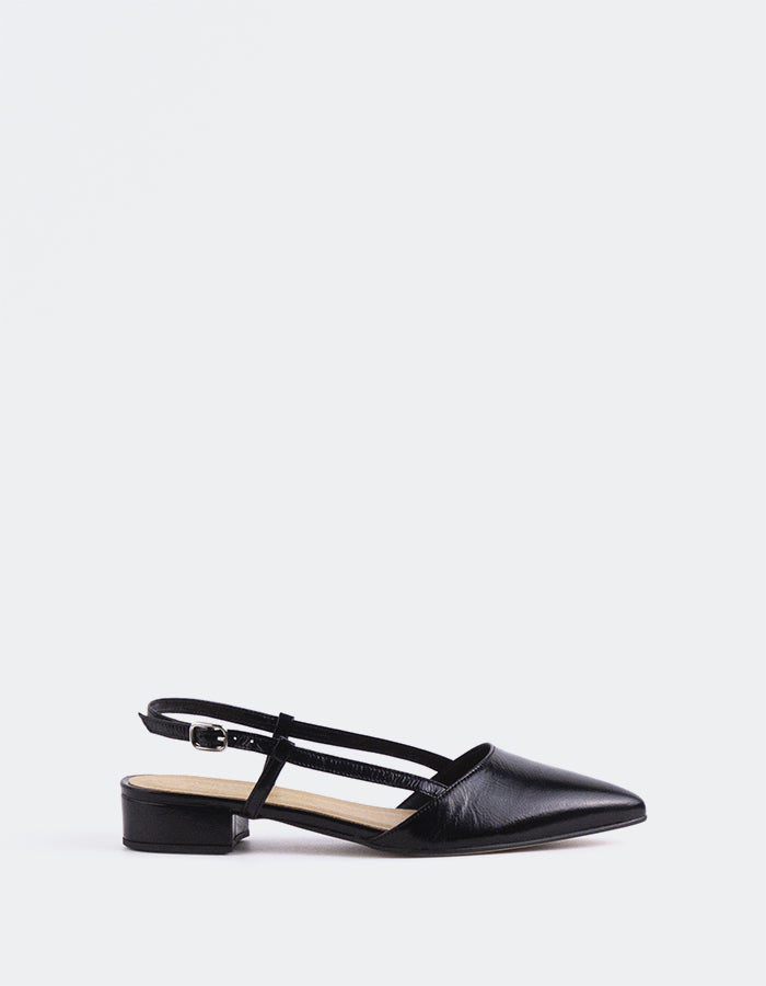 l'intervalle Rinda Noir Cuir Noir