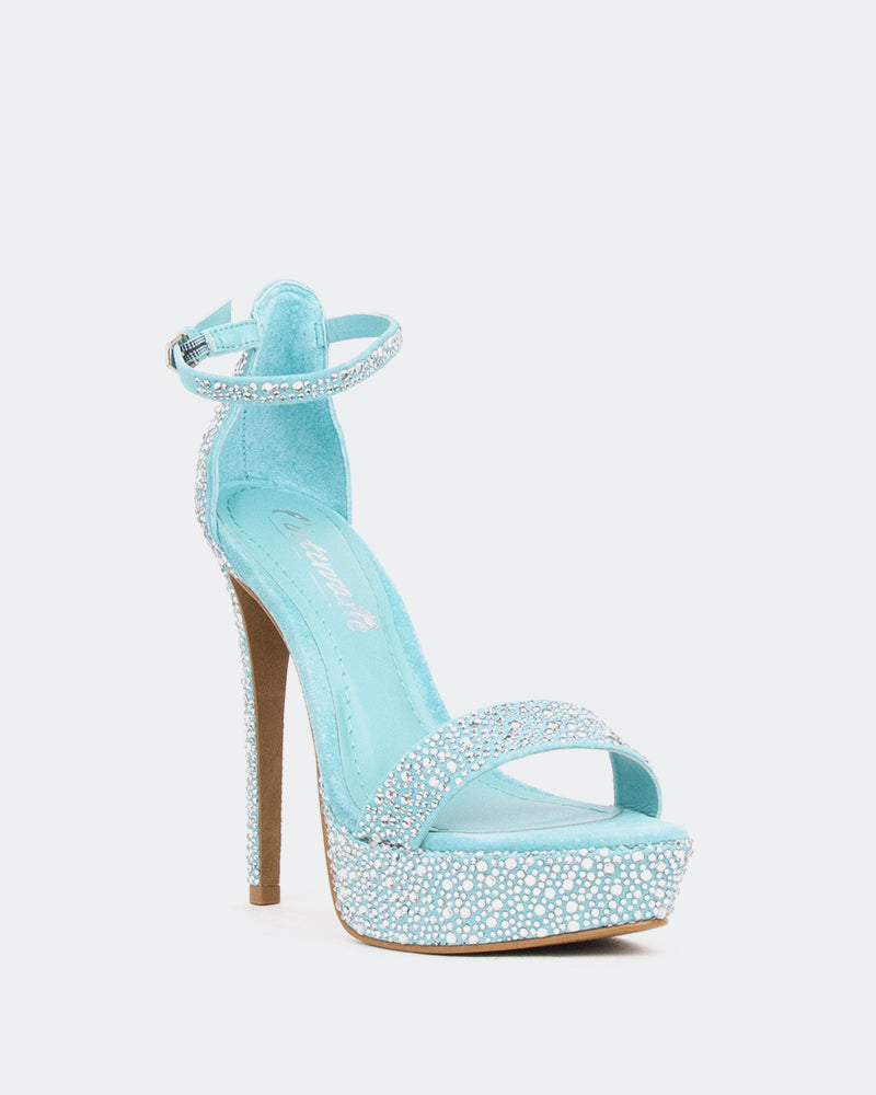 L'intervalle Rinna Turquoise Suède/Suède Tur. Bleu