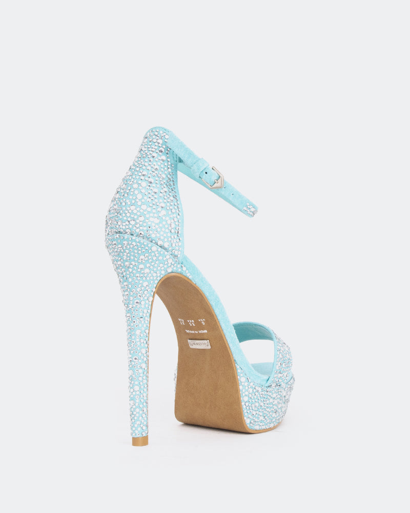 L'intervalle Rinna Turquoise Suède/Suède Tur. Bleu