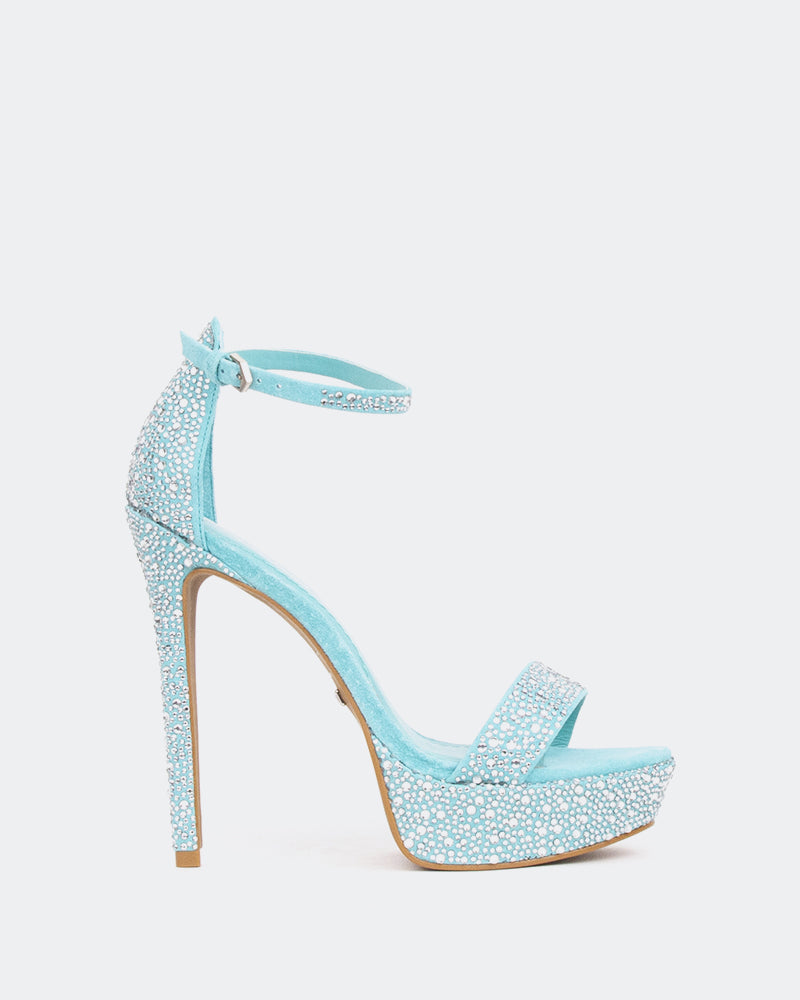 l'intervalle Rinna Turquoise Suède/Suède Tur. Bleu