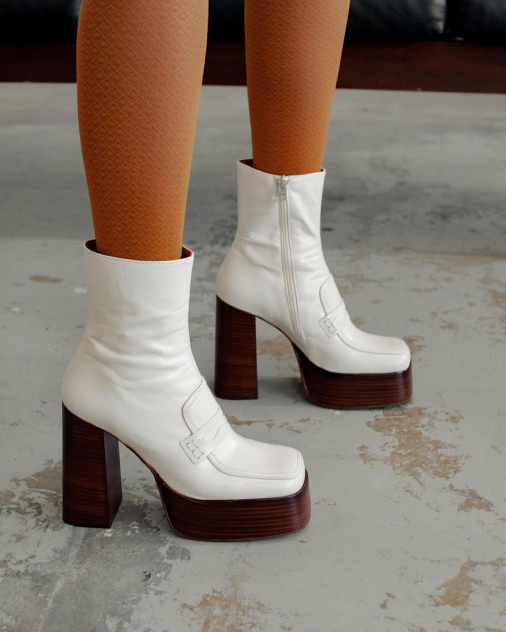 L'intervalle Rodrigo Blanc Cassé Cuir Blanc