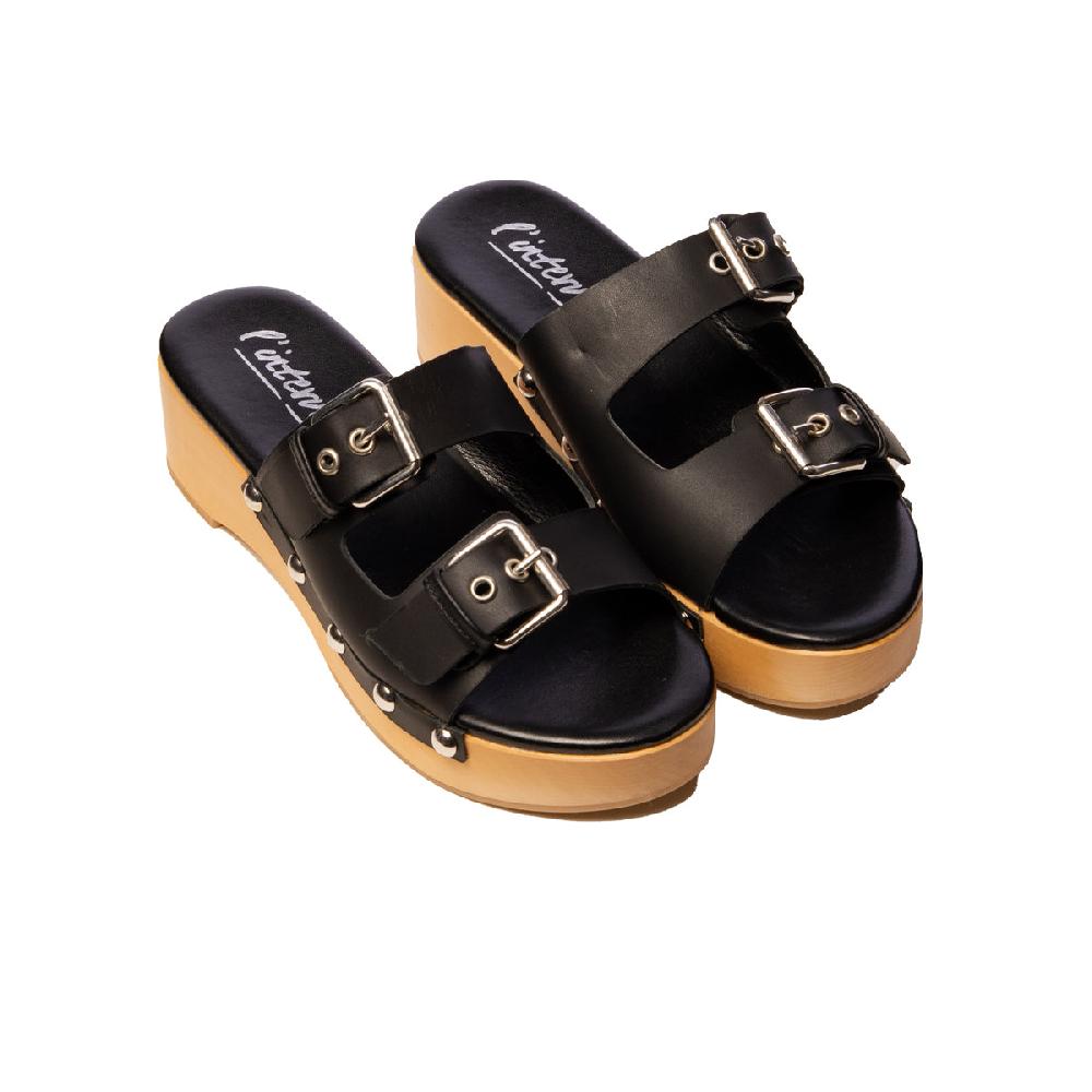 L'intervalle Ronja Noir Cuir Noir