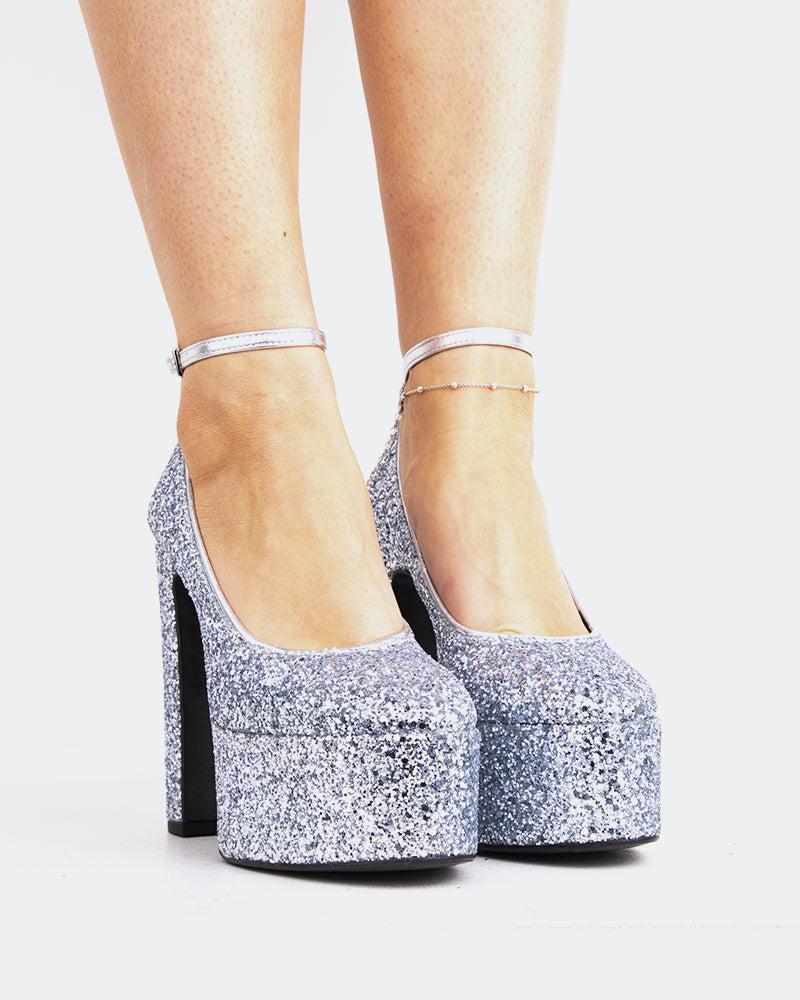 L'intervalle Runway Argent Glitter Argent