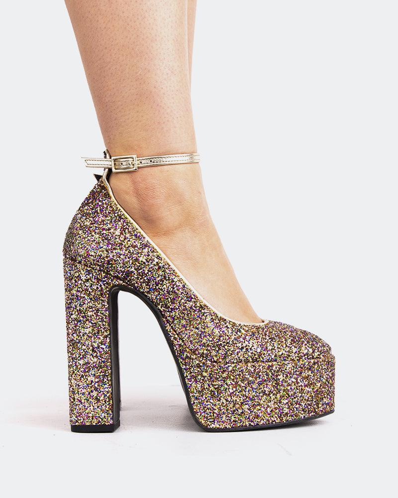 l'intervalle Runway Brun Glitter Brun