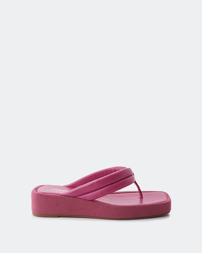 l'intervalle Senda cuir fuchsia Rose