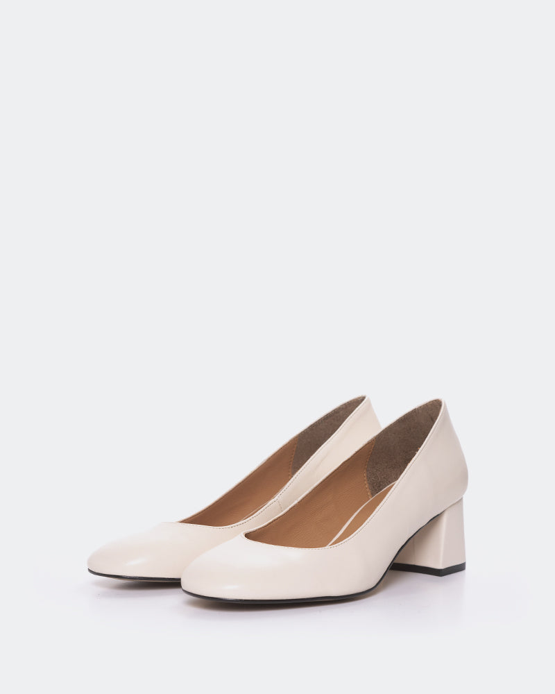 L'intervalle Sheko Blanc Cassé Cuir Blanc