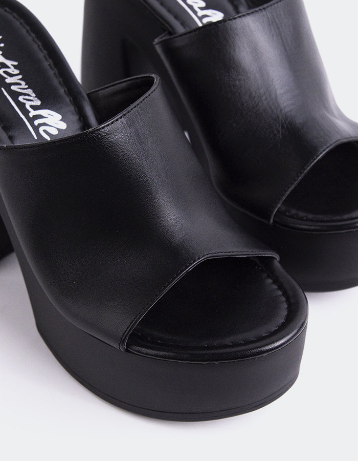 L'intervalle Smyrni Noir Cuir Noir