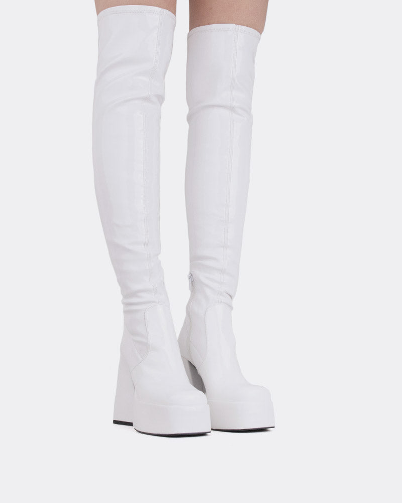 L'intervalle Sonny Blanc Verni Stretch Blanc