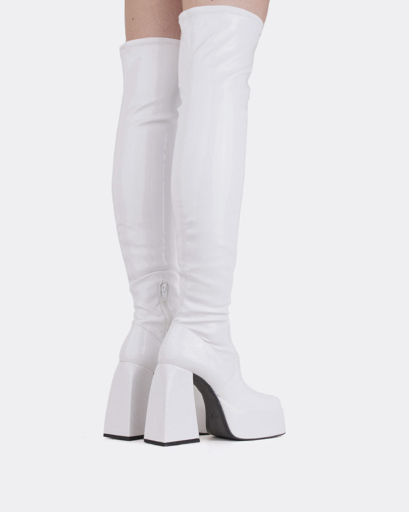 L'intervalle Sonny Blanc Verni Stretch Blanc