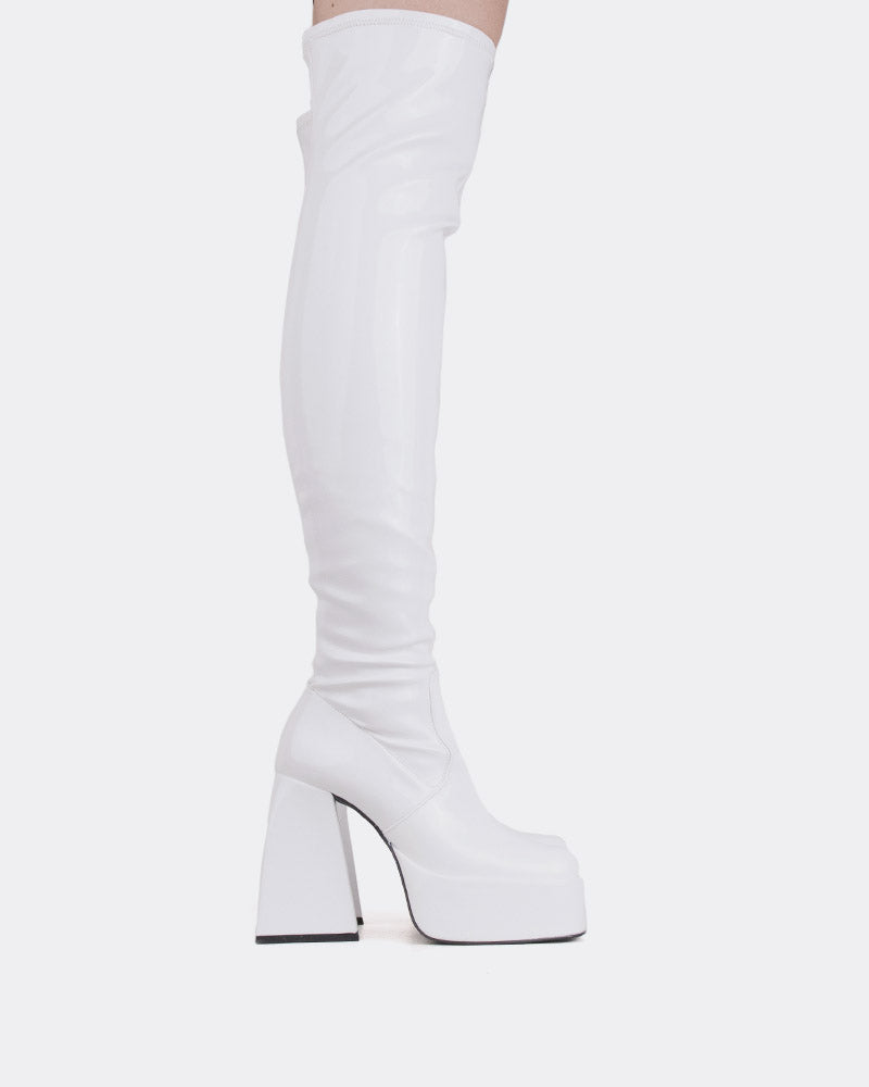 l'intervalle Sonny Blanc Verni Stretch Blanc