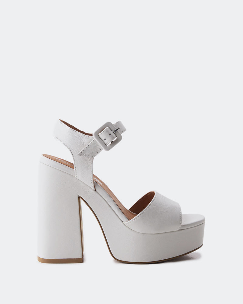 l'intervalle Stafilos Blanc Cuir Blanc