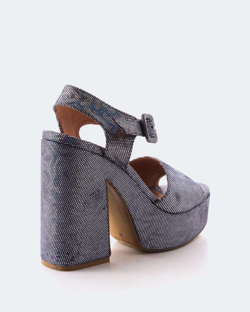 L'intervalle Stafilos Cuir Marine Bleu