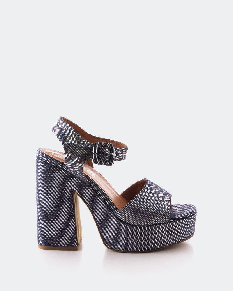 L'intervalle Stafilos Cuir Marine Bleu