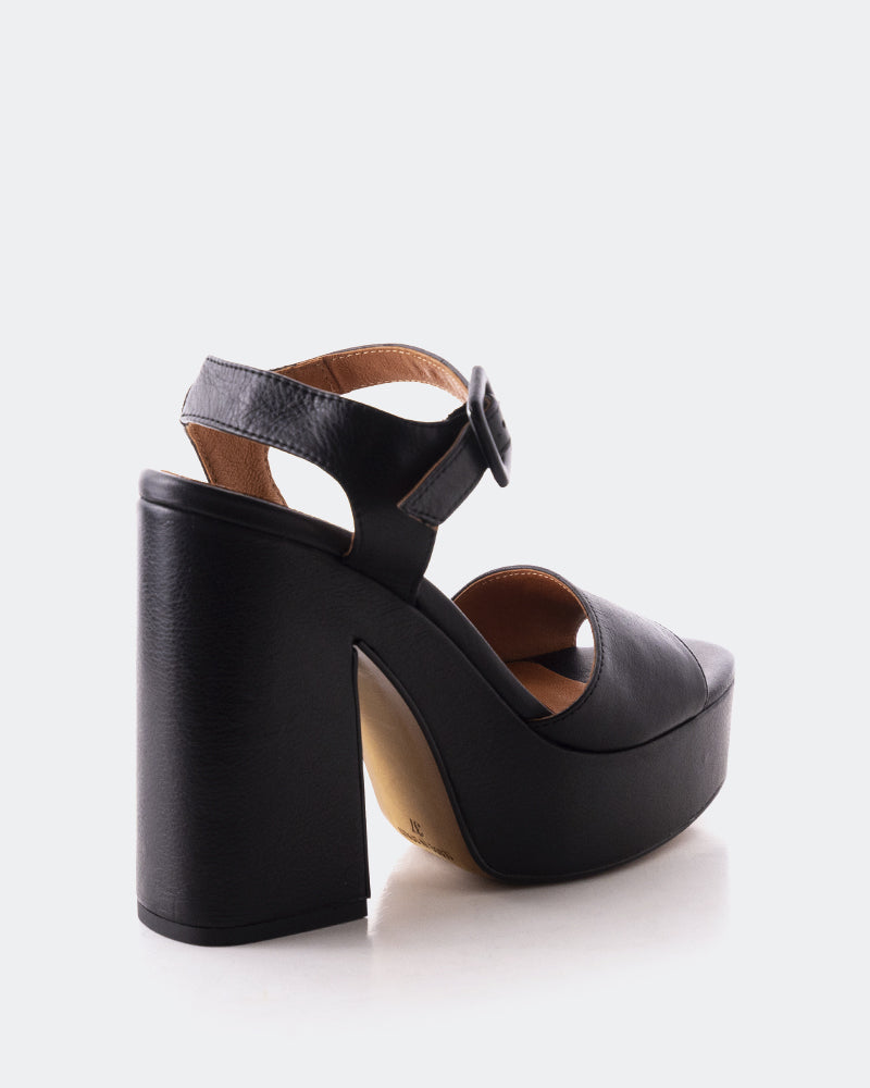 L'intervalle Stafilos Noir Cuir Noir