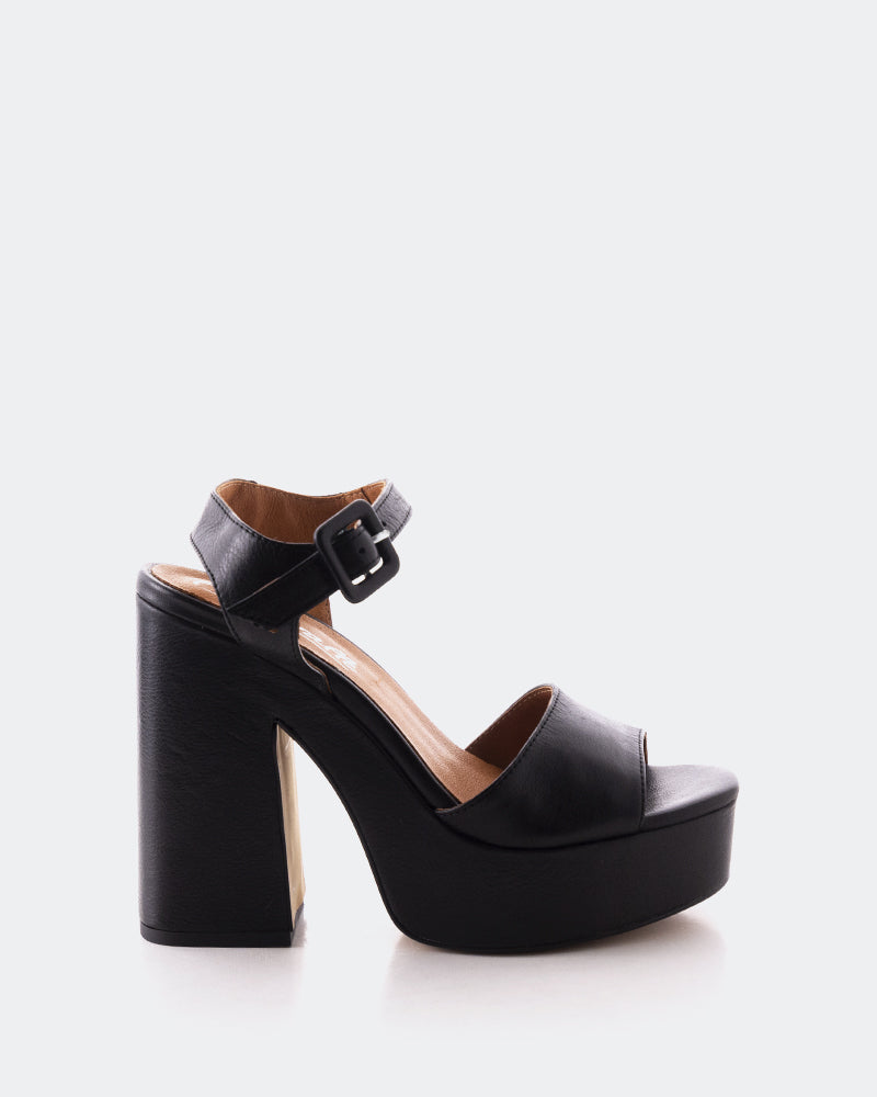 l'intervalle Stafilos Noir Cuir Noir