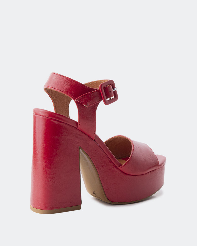 L'intervalle Stafilos Rouge Cuir Rouge