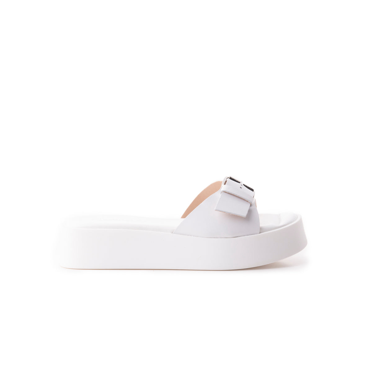 l'intervalle Sweets Blanc Cuir Blanc