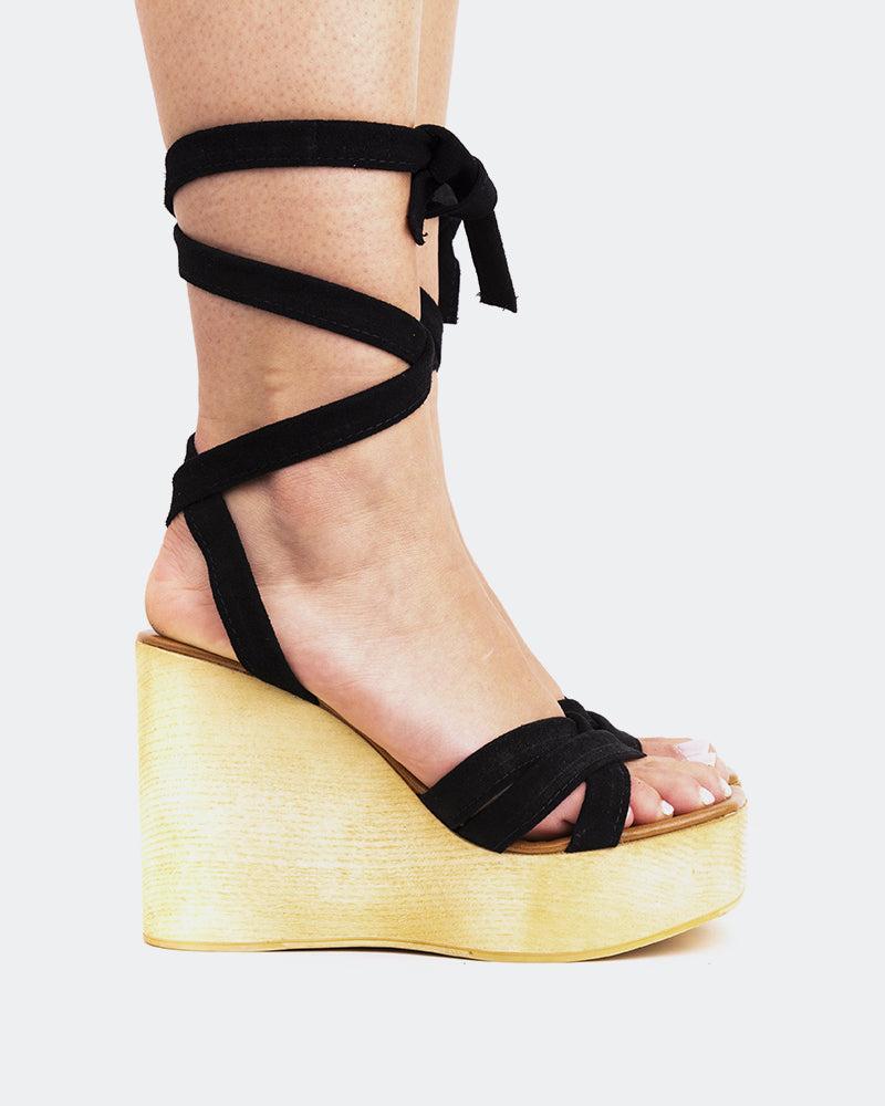 l'intervalle Sybille Noir Suède Noir