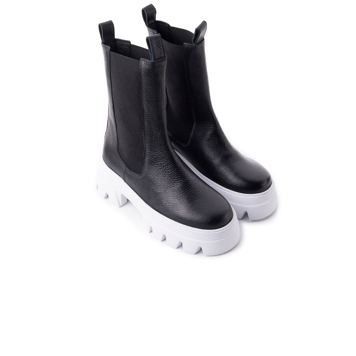 L'intervalle Tacoma Noir Cuir/Blanc Semelle Noir