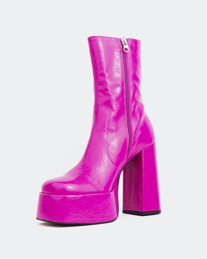 L'intervalle Tate Cuir Fuchsia Rose